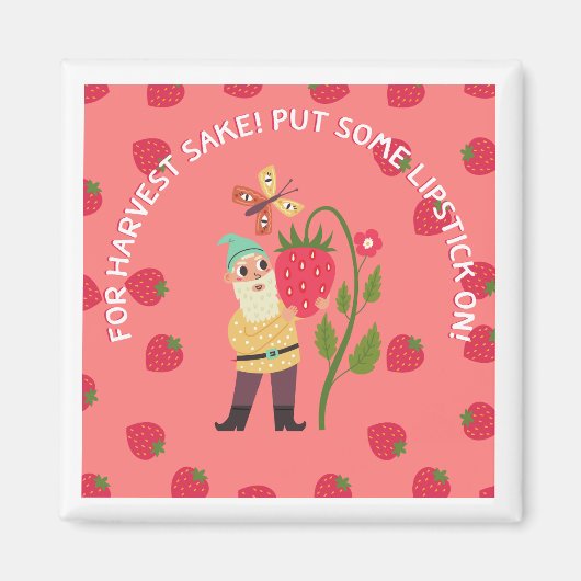 イチゴ口紅マグネット マグネット (正面)