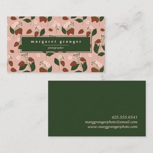 イチゴ名刺 名刺 (正面/裏面)