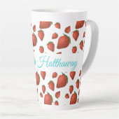 イチゴ名 カフェラテマグ (右アングル)