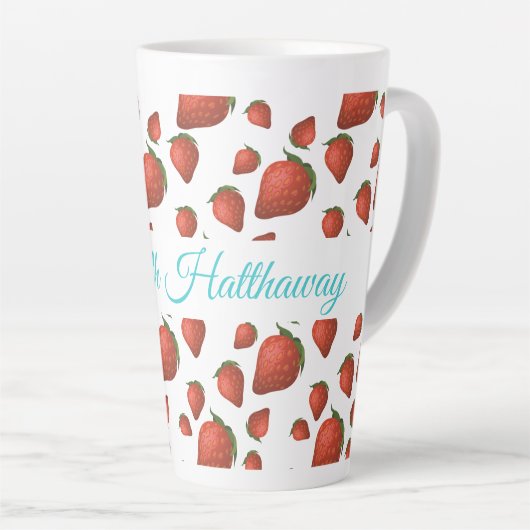 イチゴ名 カフェラテマグ (右アングル)