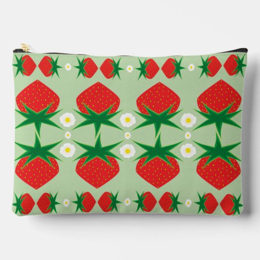 イチゴ大パウチ アクセサリーポーチ (正面)