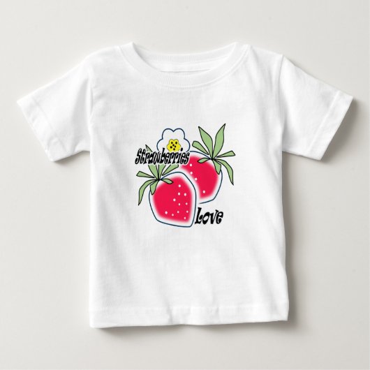 イチゴ大好き。 ベビーTシャツ (正面)