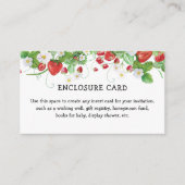 イチゴ子供の誕生日詳細 エンクロージャーカード (正面)