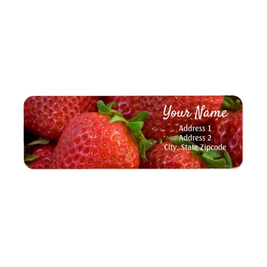 イチゴ差出人住所ラベル ラベル (正面)