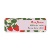 イチゴ差出人住所 ラベル (正面)