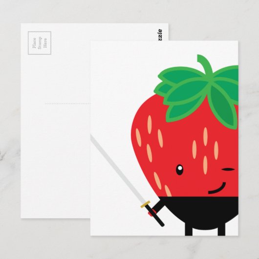 イチゴ忍者 ポストカード (正面/裏面)