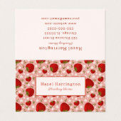 イチゴ折り畳み名刺カスタマイズかわいい 名刺 (外部フラット)