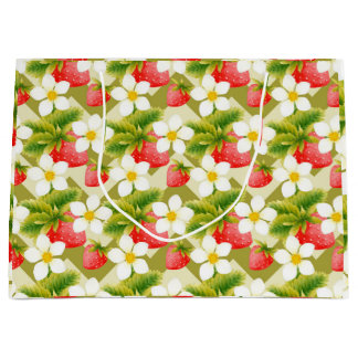 イチゴ抱き枕 ラージペーパーバッグ