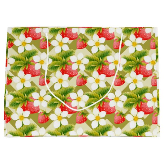 イチゴ抱き枕 ラージペーパーバッグ (正面)