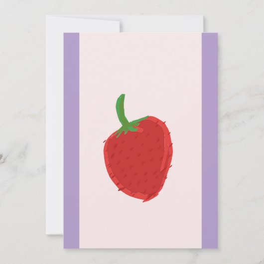 イチゴ招待状カード 招待状 (正面)