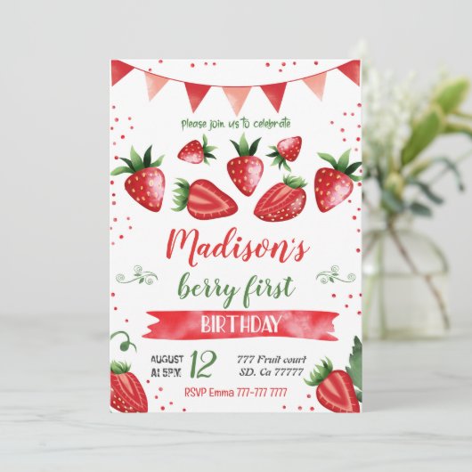 イチゴ招待状 招待状 (スタンド正面)