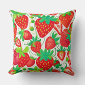 イチゴ旋回パターン クッション (正面)