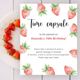 イチゴ時間カプセル1歳の誕生日 ポスター