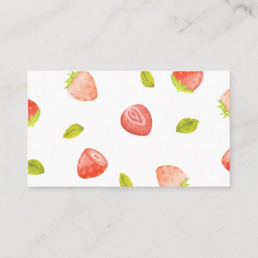 イチゴ本ベビーベリースイートベビーシャワー エンクロージャーカード (裏面)