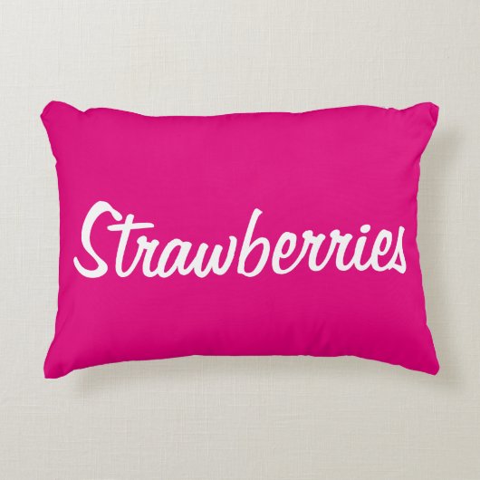イチゴ枕 アクセントクッション (正面)