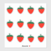 イチゴ果実が果実を生産する農家の夏 シール (シート)