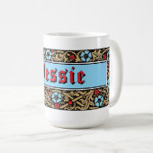 イチゴ果実フローラ葉 コーヒーマグカップ (正面右)