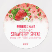 イチゴ果実包装ラベル ラベル (デザイン1)