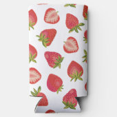 イチゴ果実模様 スリム缶クーラー (裏面)