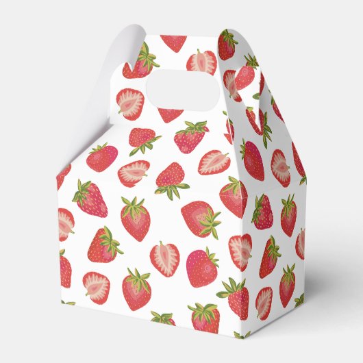 イチゴ果実模様 フェイバーボックス (裏面サイド)