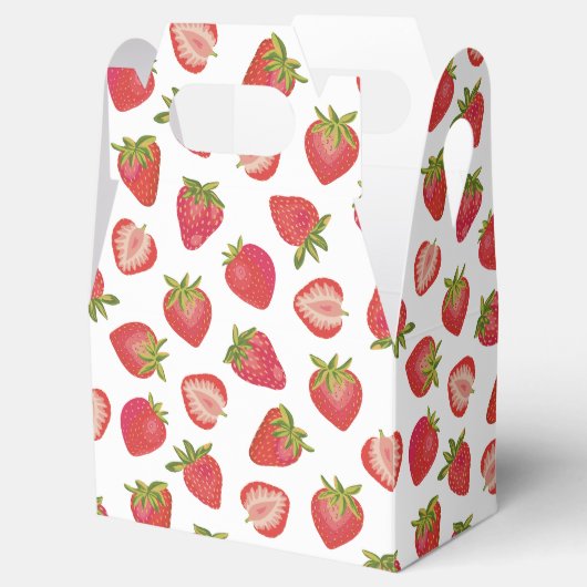 イチゴ果実模様 フェイバーボックス (オープン)