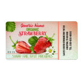 イチゴ果実缶詰 ラベル (正面)