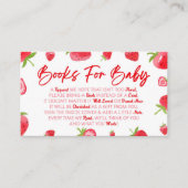 イチゴ果実赤ちゃんシャワーベビー用ブック エンクロージャーカード (正面)