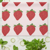 イチゴ果実赤イチゴ キッチンタオル (折り畳み)