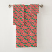 イチゴ柄タオルセット バスタオルセット (インサイチュ)