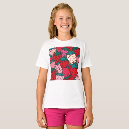 イチゴ柄 Tシャツ (正面フル)
