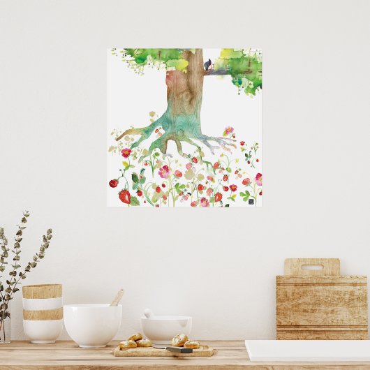 イチゴ根 ポスター (キッチン)