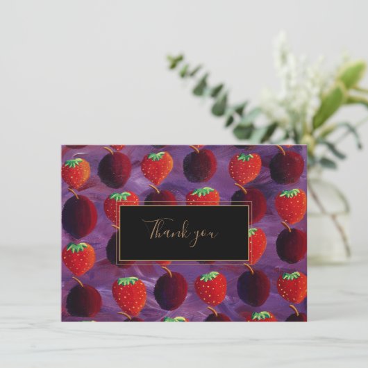 イチゴ梅赤フルーツありがとう サンキューカード (スタンド正面)