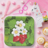 イチゴ植物 ペーパープレート (パーティー)