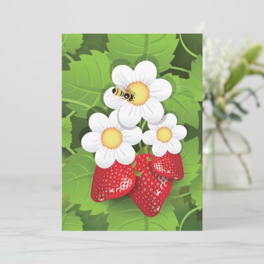 イチゴ植物 招待状 (スタンド正面)