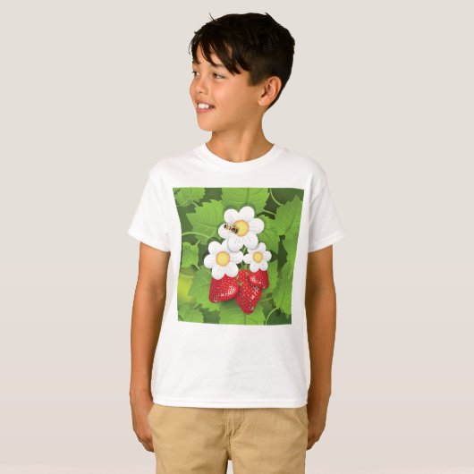 イチゴ植物 Tシャツ (正面フル)