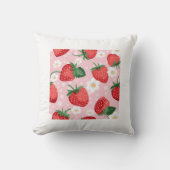 イチゴ模様化粧枕 クッション (正面)