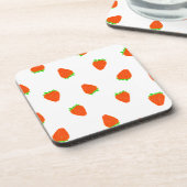 イチゴ模様 コースター (左側)