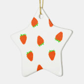 イチゴ模様 セラミックオーナメント (左)