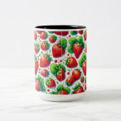 イチゴ模様 ツートーンマグカップ (中央)