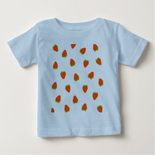 イチゴ模様 ベビーTシャツ
