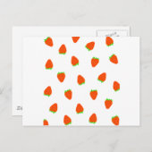 イチゴ模様 ポストカード (正面/裏面)