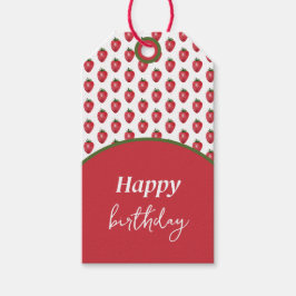 イチゴ水のカラーハンドオ絵を描ン赤面 ギフトタグ