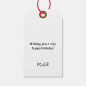 イチゴ水のカラーハンドオ絵を描ン赤面 ギフトタグ (裏面)