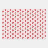 イチゴ水のカラーハンドオ絵を描ン赤面 ラッピングペーパーシート (正面3)