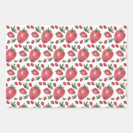 イチゴ水のカラーハンドオ絵を描ン赤面 ラッピングペーパーシート