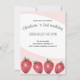 イチゴ水のカラーハンドオ絵を描ン赤面 案内状