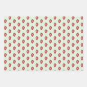 イチゴ水の色のハンドオ絵を描ンミント ラッピングペーパーシート (正面3)