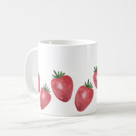 イチゴ水彩手絵を描形 コーヒーマグカップ