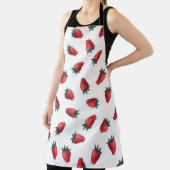 イチゴ水彩:シームレよくはしゃぐームパターン エプロン (インサイチュ)
