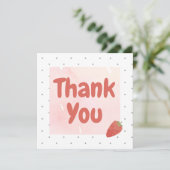 イチゴ水玉模様ありがとう サンキューカード (スタンド正面)